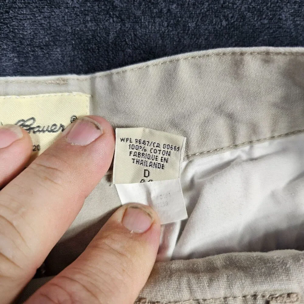 Eddie Bauer Cargo Shorts Women's 14 Beige Outdoors Hiking 100% Cotton - Picture 6 of 6